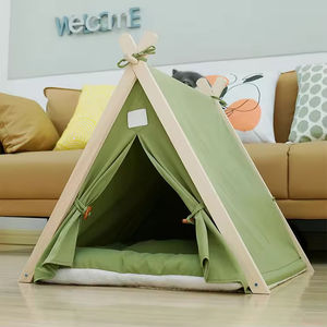 Tente <span class=keywords><strong>tipi</strong></span> portable et lavable pour chien et chat avec coussin épais, maison pour animaux de compagnie d'<span class=keywords><strong>intérieur</strong></span> et d'extérieur pour chiots et chats - Product Image 2