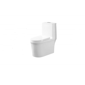 Inodoro Moderno de Cerámica de Una Pieza con Taza Cuadrada, Drenaje en S y Doble Descarga, Directo de Fábrica, para Villa - Product Image 1