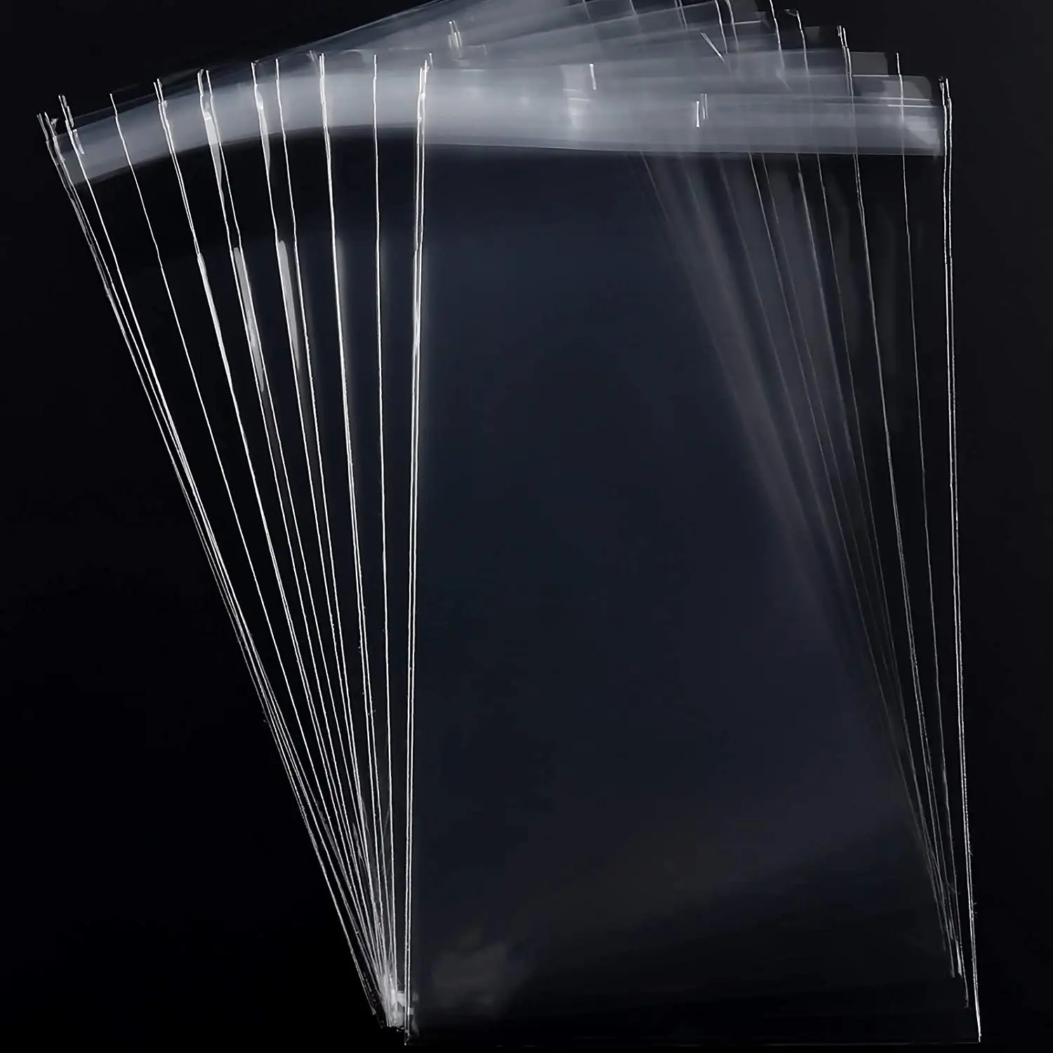 Clear Self Adhesive Plastic Cello Bag for Packaging, Gift Wrapping