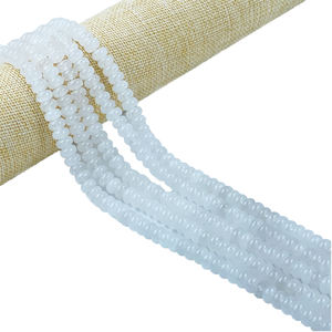 Accesorios pulsera de jade piedras y cristales Piedra Natural 5*8mm Jade blanco <span class=keywords><strong>Ábaco</strong></span> cuenta Piedra Natural cuenta suelta - Product Image 2