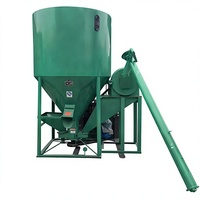 Machine à broyer et à mélanger les aliments pour volailles de petite ferme, capacité de 2 tonnes/h, équipement de broyage et de mélange des aliments, structure compacte, haute efficacité