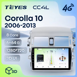 Radio para Auto <span class=keywords><strong>TEYES</strong></span> CC4L para Toyota Corolla 10 E140 E150 2006 - 2013 - Product Image 1