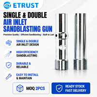Pistolet de sablage à simple et double entrée, haute efficacité, pour le nettoyage et l'élimination de la rouille
