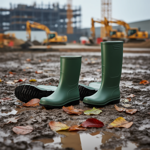 Botas de PVC Verdes Ttake con Suela Negra, Calzado de Seguridad - Product Image 3