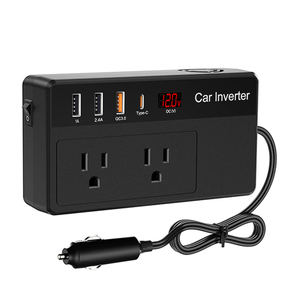 200W kép USB 18W DC 12V để <span class=keywords><strong>AC</strong></span> 110V xe điện biến tần sạc nhanh 20W USB C xe cắm <span class=keywords><strong>Adapter</strong></span> Outlet cho máy tính xách tay - Product Image 1