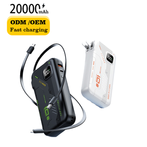 <span class=keywords><strong>DOM</strong></span>/OEM Nouvelle batterie Li-polymère avec prise secteur AC, 20000mAh, affichage numérique LED, charge rapide 22.5W, batterie externe avec 3 câbles - Product Image 1