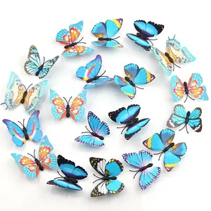 7cm simulé papillon enfants Performance usine directe mise en scène tridimensionnelle décorations de noël décoration