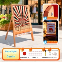 Support de jeu Plinko en bois massif, jeu de tombola à billes, plateau de jeu de récompenses autoportant pour stand de rue