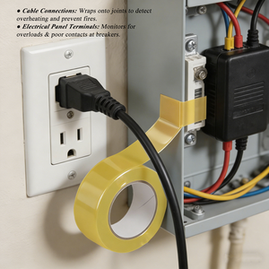 <span class=keywords><strong>Cinta</strong></span> <span class=keywords><strong>Aislante</strong></span> Eléctrica Industrial - <span class=keywords><strong>Cinta</strong></span> Termocrómica Reversible que Cambia de Color para Monitoreo de Temperatura en Cableado - Product Image 2