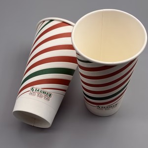 แก้วกาแฟกระดาษแบบใช้แล้วทิ้ง รีไซเคิลได้ ราคาโรงงาน พิมพ์โลโก้แบรนด์ตามสั่ง ซ้อนกันได้ แก้วนมร้อนแบบนำกลับบ้าน - Product Image 3