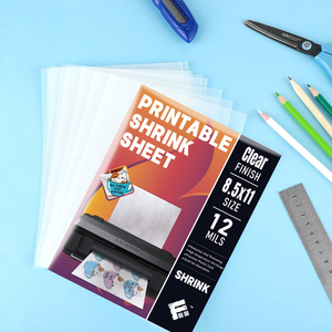 Wholesale Extra Thick Shrinky Dink Film White Matte Diy Translucence Heat <strong>Plastic</strong> Printable <strong>Shrink</strong> Paper for Art Soft Milk Sheet - Product Image 2