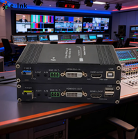 Extenseur KVM DVI à fibre optique jusqu'à 60 km, 1080p60Hz, USB, audio, RS232, GPIO sur une seule fibre, sortie en boucle