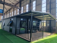 Bâtiment de bureau conteneurisé pliable de 20 pieds, moderne, transportable, épaissi, respirant, préfabriqué, extensible, de luxe, norme AU 1