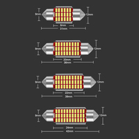 A80 3014 33SMD Led Ampoule 31mm 36mm 39mm 41mm 12V Lampe Dôme Porte Toit Plaque D'immatriculation Lumière