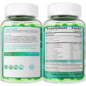 OEM organik <span class=keywords><strong>Spirulina</strong></span> Chlorella Gummies dengan Protein, asam Amino, klorofil, b-kompleks, mineral untuk sel, energi & kekebalan - Product Image 2