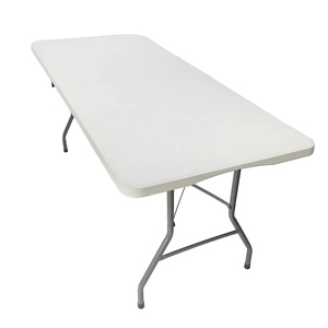 Bàn gấp nhựa HDPE hiện đại, di động, 6ft (180cm), dễ vệ sinh, màu trắng nhạt, dùng cho tiệc ngoài trời, sự kiện, thiết kế gấp gọn. - Product Image 2