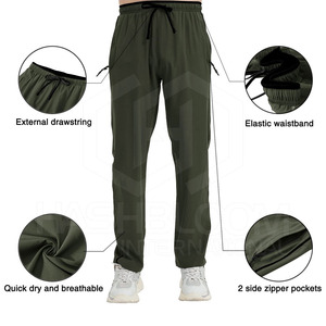Pantalon cargo décontracté coupe confortable pour homme Jogging d'extérieur multi-poches Pantalon droit délavé 100% coton à séchage rapide - Product Image 6
