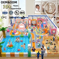 Equipo de Juegos Interior Personalizado PAGODA, Temática Granja Oceánica, Toboganes Triples, Piscina de Pelotas, Zona Marina, Piscina de Arena, Tubos de Escalada, OEM y ODM, FEC
