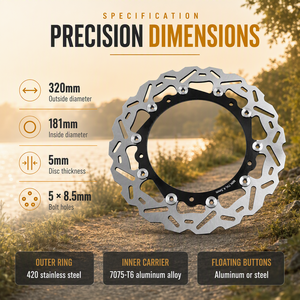 Fabrication sur mesure 320mm moto avant disque flottant disque de frein Rotor pour <span class=keywords><strong>BMW</strong></span> <span class=keywords><strong>S1000RR</strong></span> 2019-2021 S1000XR <span class=keywords><strong>2015</strong></span>-2021 - Product Image 3