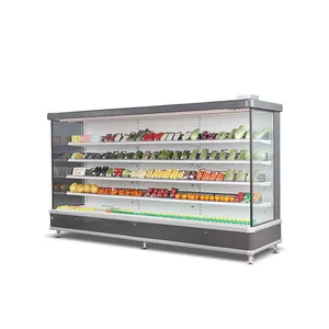 Multiple Doors Upright Glass Door Refrigerator Freezer Commercial Supermarket Display Showcase