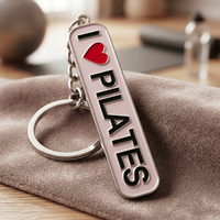 Porte-clés personnalisé en métal, alliage de zinc, argenté, rectangulaire, émail, texte, logo, porte-clés personnalisé pour la marque, les souvenirs et les cadeaux