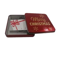 Wholesale CREATCABIN 4Pcs Vintage Metal Tin Box Gift Card Holder