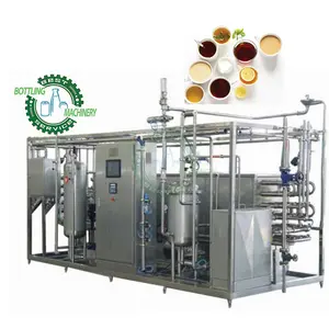 Máquina esterilizadora UHT tubular de aço inoxidável 500l/h 1000l/h 2000l/h leite de soja leite de coco chá cerveja