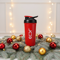 Bouteille shaker isotherme à double paroi en acier inoxydable de 24 oz, anti-fuite, pour protéines, idéale pour la salle de sport et le fitness