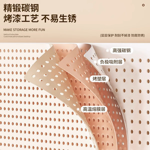 Desktop Pegboard Shelf Wall Mounted Storage Organizer For <b>Desk</b> Office Organization Rectangle <b>Foldable</b> - Product Image 3