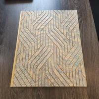 Panneaux muraux 3D décoratifs intérieurs en plastique, ignifuges, écologiques, étanches, à prix d'usine, avec moulures en charbon de bois