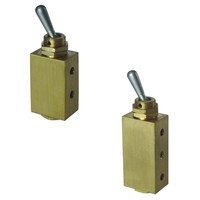 STNC G22-M5 2/2 Way M5 Port Compact Simple fonctionnement corps en laiton mécanique vanne à bascule manuelle pour systèmes pneumatiques