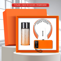 Cadeau d'affaires Nouveau produit 400ml Ti Flask & Power Bank & Masseur cervical Haut de gamme Vente chaude Personnalisé