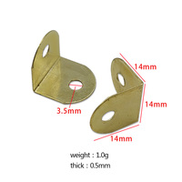 Support d'angle universel en L en laiton plaqué, robuste, en fer, 14x14mm, pour fixation de cadres photo et en bois