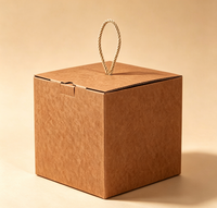 Boîte cadeau rectangulaire en papier kraft avec fermeture magnétique, en carton ondulé recyclable, emballage portable pour gâteaux, biscuits, cadeaux