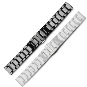Correa <span class=keywords><strong>de</strong></span> Reloj <span class=keywords><strong>de</strong></span> Cerámica con Cierre <span class=keywords><strong>de</strong></span> Mariposa Universal para Mujer, Doble Cierre Plegable <span class=keywords><strong>de</strong></span> Acero Inoxidable, 16mm 20mm 22mm 18mm - Product Image 3