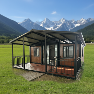 บ้านพักอาศัยหรูหราทันสมัย ขนาด 40 ฟุต 100 ตร.ม. 5 ห้องนอน บ้านสำเร็จรูปปรับแต่งได้ พร้อมฉนวนกันเสียงแบบประหยัดพลังงาน บ้านคอนเทนเนอร์แบบขยายได้ - Product Image 1