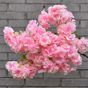 Künstliche Cherri Blüte Baum rosa Sakura Zweig Seide Diy künstliche Blumen Blumen wand Hochzeits dekoration Home Outdoor Decor