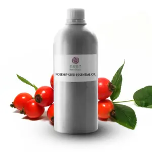 Aceite de semilla de Rosa Mosqueta orgánico prensado en frío puro 100% sin agua de fábrica OEM para masaje y aceite esencial facial y prevención de pérdida de cabello