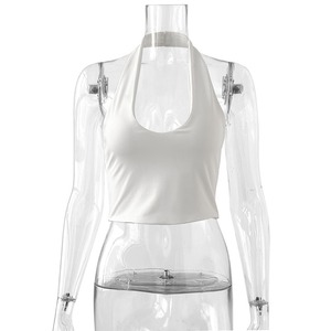 رقبة على شكل حرف V بدون رقبة مثيرة للنساء ، تخفيضات كبيرة عبر الحدود ، تيشيرت بأسفل مكشوف ، تيشيرت السرة - Product Image 6