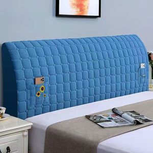 Funda para Cabecera de Cama, Cobertura Total, Acolchada, Elástica, para Cama de 1.2m, Fibra de Bambú, Diseño a Rayas, Tejido Twill - Product Image 2