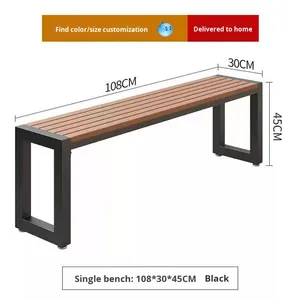 Thương mại Hiện Đại Đồ Gỗ Ngoài Trời kim loại & gỗ nhựa ghế bảng kết hợp cho khách sạn B & B trà sữa cửa hàng - Product Image 5