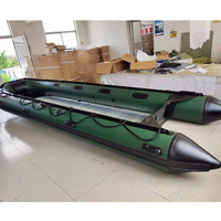 Plancher en bois d'usine CE Grand bateau ponton en PVC gonflable de sauvetage à l'aviron 6m 7m 8m 9m 10m 12m avec moteur hors-bord