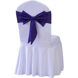 <span class=keywords><strong>Housse</strong></span> de <span class=keywords><strong>chaise</strong></span> décorative <span class=keywords><strong>haut</strong></span> de gamme en polyester, extra épaisse, avec nœud, pour événements extérieurs, mariages, expositions, style nordique - Product Image 6