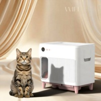 Bac à litière automatique pour chat en plastique (taille Jumbo) Système autonettoyant Capteur intelligent Élimination des odeurs Intérieur spacieux
