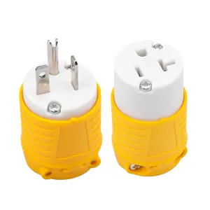 J453 20 Amp 125 Volt, lâmina reta Plugue e Conector de Aterramento NEMA Masculino & Feminino 5-20P & 5-20R 15A 125 V