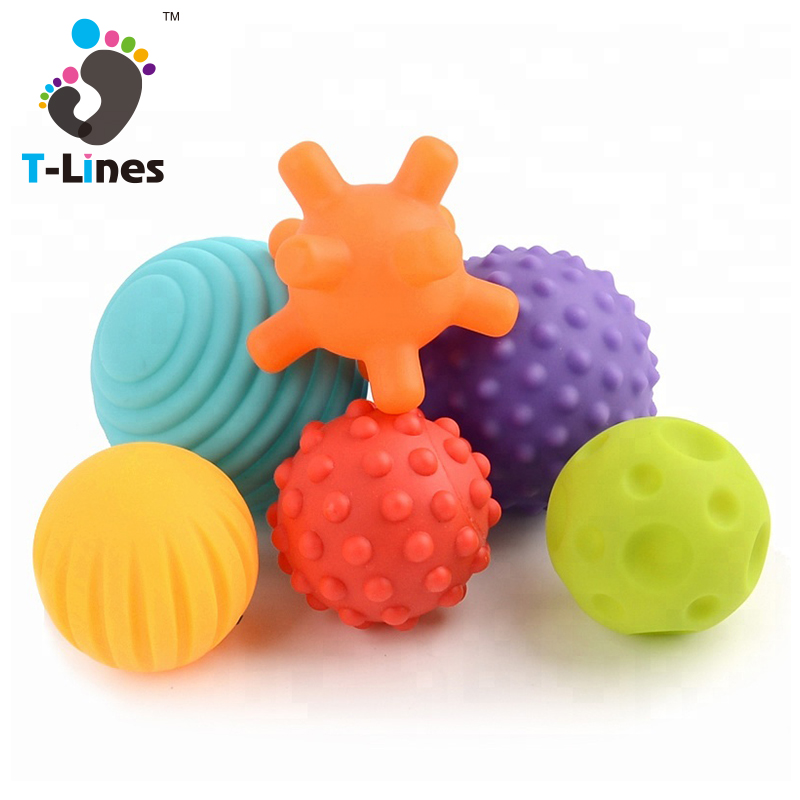 Для активных детей сенсорными Прорезыватель игрушка набор мульти стресс текстурированная мяч