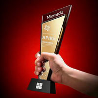 Trophée en cristal 2026 pour événements professionnels, souvenirs, avec impression couleur et gravure laser UV, logo personnalisé