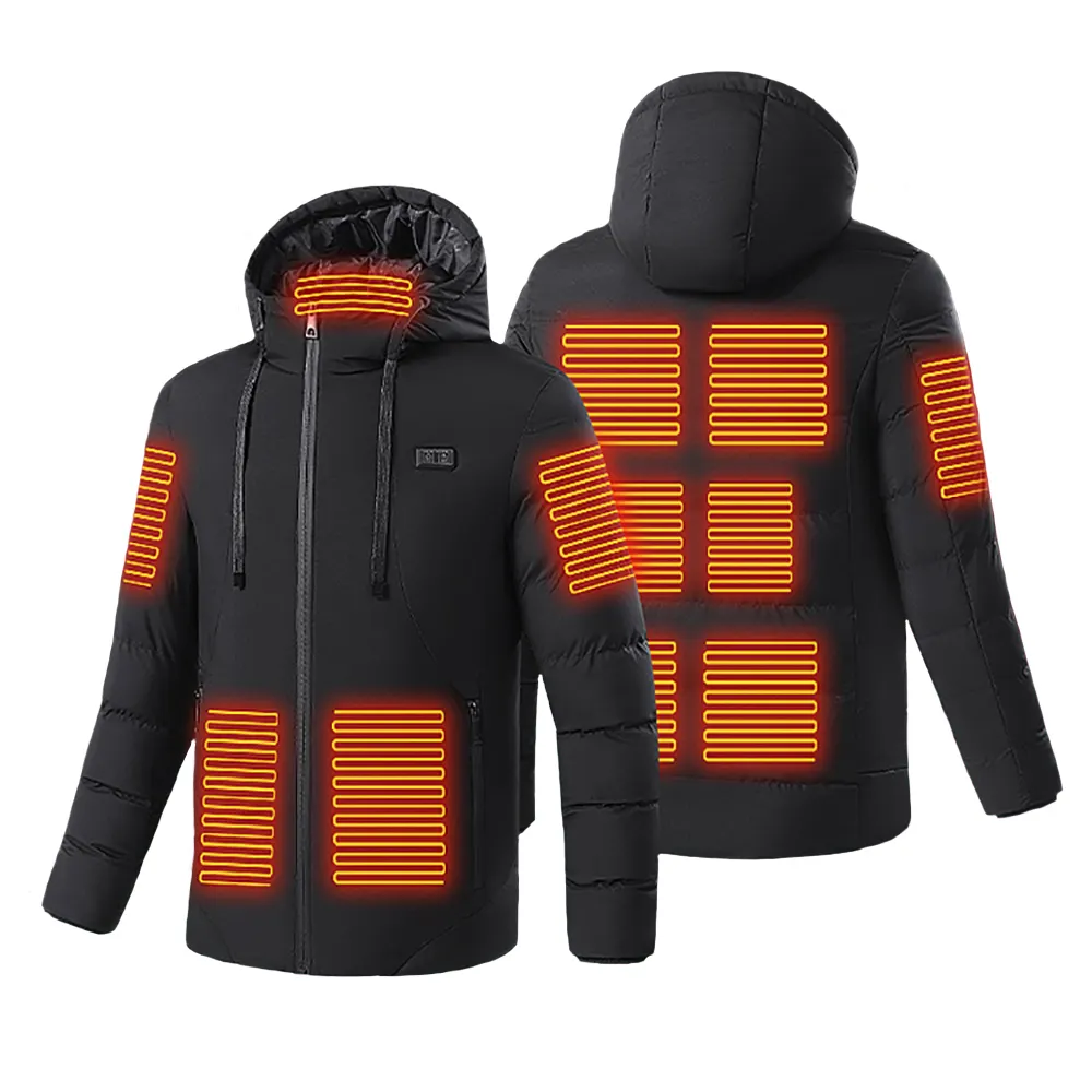 11 alan ısıtmalı ceket erkekler kadınlar Parka yelek sonbahar kış bisiklet sıcak USB isıtmalı açık kayak avcı ceketi