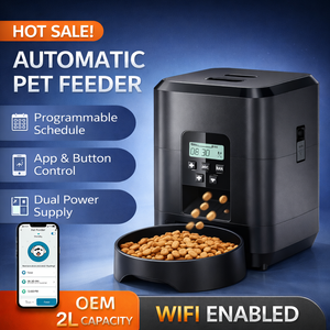 Distributeur automatique de nourriture pour chien intelligent Wifi 2L, distributeur de nourriture sèche, rappel, programmation quantitative, contrôle par application Tuya, distributeur automatique de nourriture pour chat, bol pour chien - Product Image 1