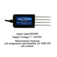 Alat Ukur Sensor Tanah YGC-SM Pertanian Terisolasi 8-in-1 RS485 Modbus untuk NPK, Suhu, EC, Salinitas, Kelembaban, pH, dengan Dukungan OEM